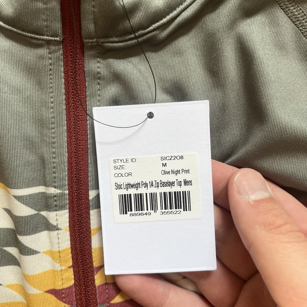New Stoic 1/4 Zip Base layer‎ Lightweight Men's Medium Aztec Southwestern - Picture 8 of 10